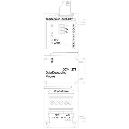 3RK7271-1AA30-0AA0 Siemens S7-1200, DCM 1271, Datenentkopplungsmodul für AS-I M Produktbild Additional View 5 L