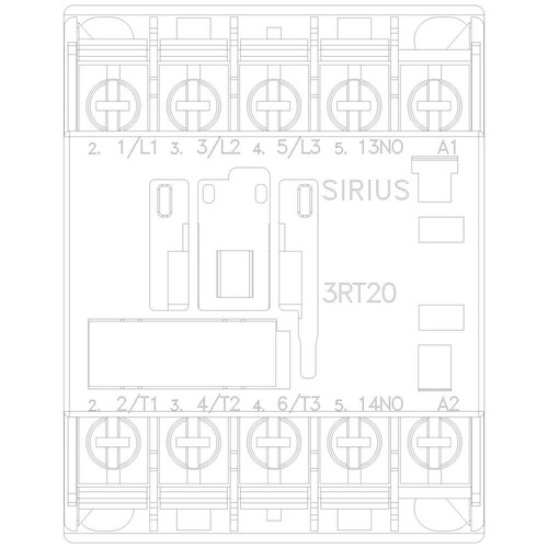 3RT2017-4AN61 Siemens Schütz, AC-3e, 12A/5,5kW/400V,3-polig,AC200V/50Hz,220V Produktbild Additional View 5 L