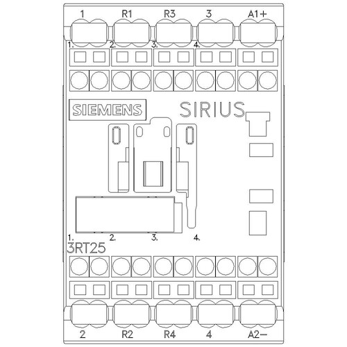 3RT2516-2BB40 Siemens 4pol.Schuetz, AC3, 4KW, 24VDC Produktbild Additional View 4 L