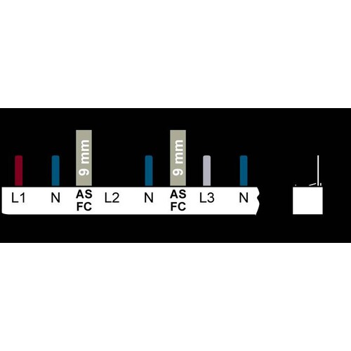 5ST3746-2 Siemens Stiftsammelschiene, 4 phasig 10mm2, 1020mm, Isolation grau sc Produktbild Additional View 1 L