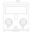 3RH2911-1BA01 Siemens Hilfsschalter 1Ö, stromb.: 1Ö, Anschluss von unten Produktbild Additional View 4 S