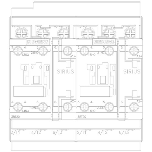 3RA2327-8XB30-1BB4 Siemens Wendekombination AC 3, 15kW/400V DC24V  Produktbild Additional View 4 L