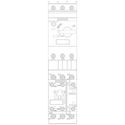 3RA2120-4DA27-0BB4 Siemens Verbraucherabzweig, Direktstarter, S0,  Produktbild Additional View 4 L