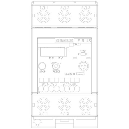 3RU21364JD1 Siemens Überlastrelais 54- 65A für Motorschutz, Class 10 Produktbild Additional View 4 L