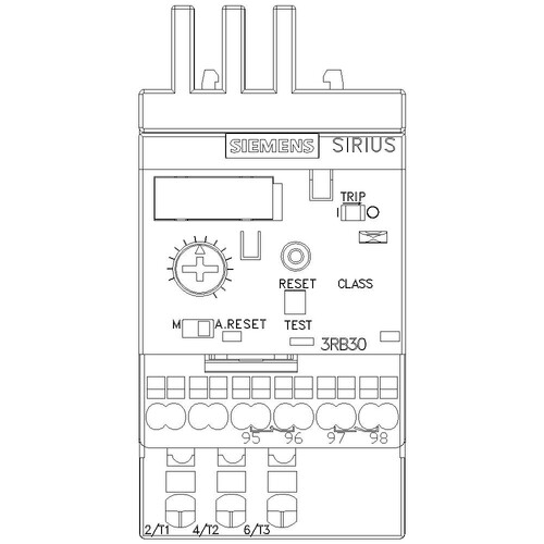 3RB30161PE0 Siemens Überlastrelais 1-4A Motorschutz S00, Class 10, Schützanbau Produktbild Additional View 5 L