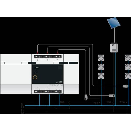 550-00803 Niko Elektrizitätsmessmodul (3 Kanäle) für Niko Home Control Produktbild Additional View 2 L