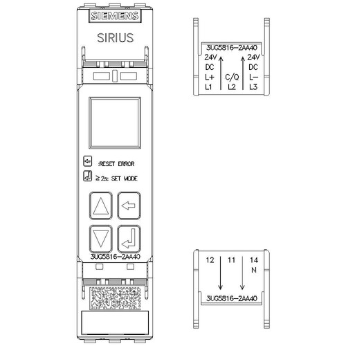 3UG5816-2AA40 Siemens Netzüberwachungsrelais, digital, Phasen Produktbild Additional View 4 L