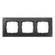 5TG1203-2 Siemens 3-Fach Rahmen Echtglas Schwarz mit Logo Produktbild Additional View 3 S