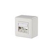 130B20D30002KE Metz Connect Keystone Anschlussdose AP 3 Port reinweiß RAL901 Produktbild Additional View 1 S