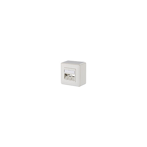 130B20D30002KE Metz Connect Keystone Anschlussdose AP 3 Port reinweiß RAL901 Produktbild Additional View 1 L