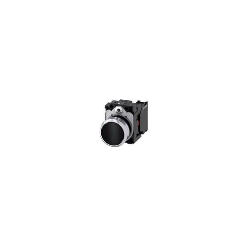 3SU1150-0AB10-1CA0 Siemens Drucktaster, 22mm, rund, Metall, hochglanz, schwarz, Produktbild Additional View 4 L