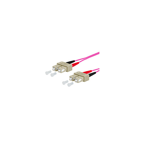 151S1EOEO30E Metz Connect OpDAT PK SC D/SC D G50/125 OM4 BR 2x2,0 mm violett  Produktbild Additional View 1 L