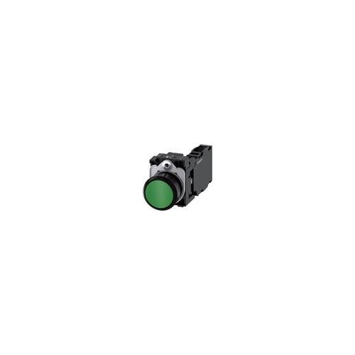 3SU1100-0AB40-1FA0 Siemens Drucktaster, 22mm, rund, Kunststoff, grün, Druckknop Produktbild Additional View 4 L