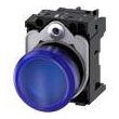 3SU11026AA501AA0 Siemens Leuchtmelder, 22mm, rund, Kunststoff, blau, Linse, gl Produktbild Additional View 1 S