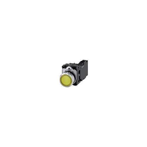 3SU1152-0AB30-1FA0 Siemens Drucktaster, beleuchtet, 22mm, rund, Metall, hochgla Produktbild Additional View 4 L