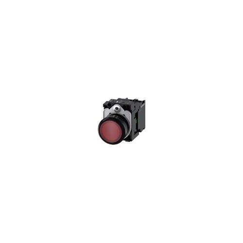 3SU1102-0AB20-1BA0 Siemens Drucktaster, beleuchtet, 22mm, rund, Kunststoff, rot Produktbild Additional View 4 L