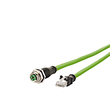 142M2X25010 Metz Connect M12 Industrial Ethernet Leitung, X- kodiert, 1,0 m, M1 Produktbild Additional View 2 S