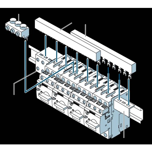 3RV1915-1DB SIEMENS SAMMELSCHIENE 3-POLIG Produktbild Additional View 4 L