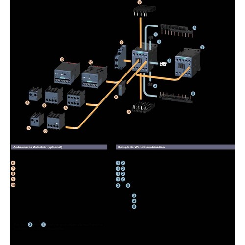 3RA2316-8XB30-1AP0 SIEMENS Wendekomb. AC3 4KW/400V AC 230V 50/60HZ 3pol. Produktbild Additional View 6 L