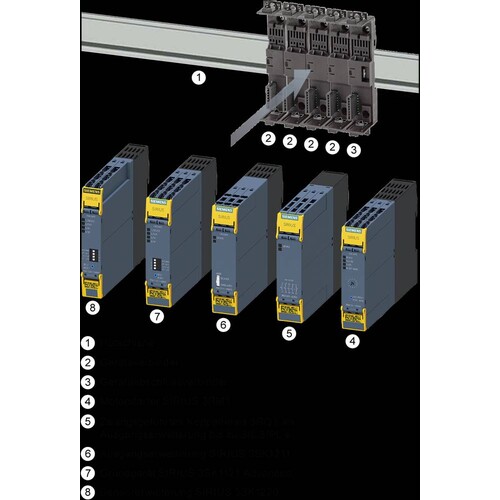 3SK1111-1AB30 Siemens Sicherheitsrelais 24V AC/DC 3S mit Relais-Meldekreis 1Ö Produktbild Additional View 7 L