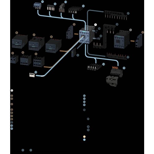 3RT1916-4KA1 Siemens Lötstiftadapter f. Schütze mit einem integ. Hilfskontakt Produktbild Additional View 2 L