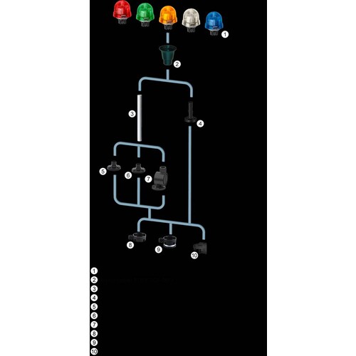 8WD5320-5AB SIEMENS Einbauleuchte m. LED Dauerlicht 24VAC/DC rot Ø70mm Produktbild Additional View 4 L