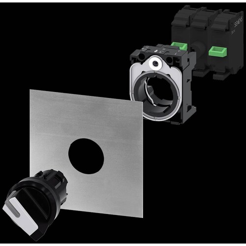 3SU1002-2BM60-0AA0 Siemens Knebel- schalter, beleuchtbar 2mm rund, sw/ws Produktbild Additional View 4 L