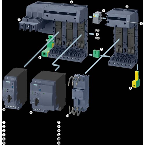 3RA6120-0EB30 Siemens SIRIUS Kompaktabzweig Direktstarter 400 V, AC/ Produktbild Additional View 6 L