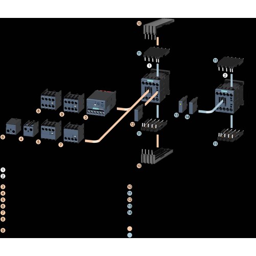 3RH2122-2AP60 Siemens Hilfsschütz, 2S+2Ö, AC 220V/50Hz, 240V/60Hz, S00, Fe Produktbild Additional View 6 L