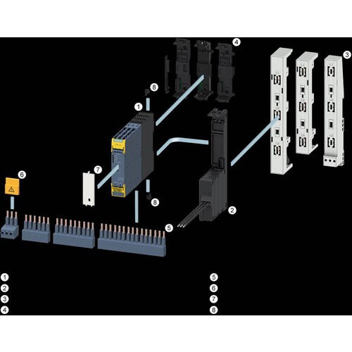 3RM1107-2AA04 Siemens Direktstarter Failsafe, 1,6-7 A, DC 24 V, Federzugans Produktbild Additional View 6 L