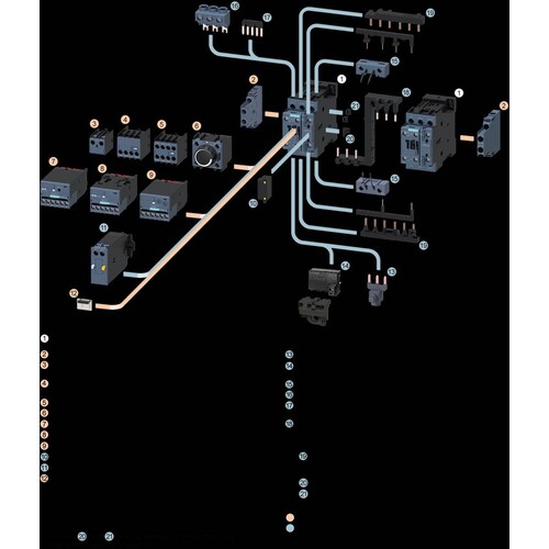 3RT2028-2BB44 Siemens Schütz, AC-3e, 38 A/18,5 kW/400V, 3-polig, DC 24V, 2S+2Ö, Produktbild Additional View 6 L