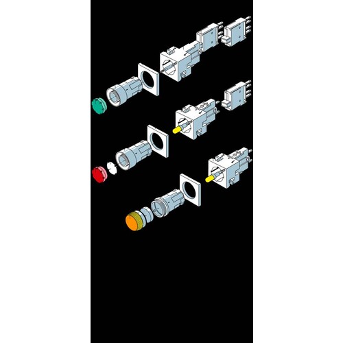 3SB2206-0AH01 Siemens Leuchtdrucktaster, 16mm, rund Kunststoff Produktbild Additional View 2 L
