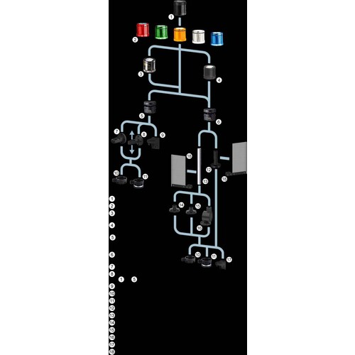 8WD44080DF Siemens Knickfuss, Kunststoff für Rohrmontage für 8WD4 Signalsäulen Produktbild Additional View 4 L