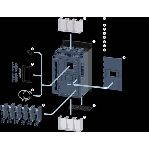 3RW5547-2HA16 Siemens SIRIUS Sanftstarter 200-690 V 470 A, AC 110-25 Produktbild Additional View 6 L