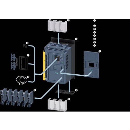 3RW5548-2HF14 Siemens SIRIUS Sanftstarter 200-480 V 570 A, AC 110-25 Produktbild Additional View 6 L