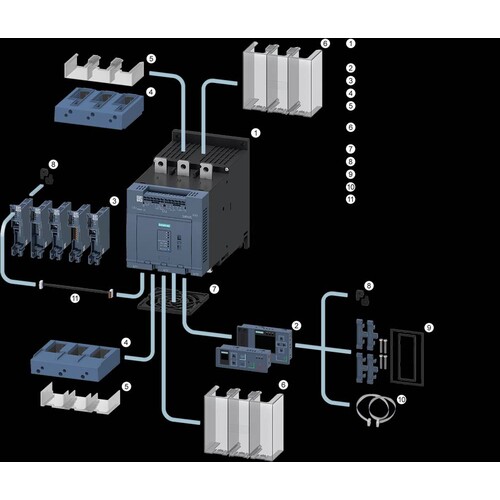 3RW5076-6AB05 Siemens SIRIUS Sanftstarter 200-600 V 470 A, AC/DC 24  Produktbild Additional View 6 L