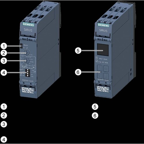 3RS2600-1BW30 Siemens Temperaturrelais, universell, Display, AC/DC 24-240 V, 2  Produktbild Additional View 4 L