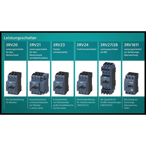 3RV20424YB10 Siemens Leistungsschalter, S3, Motorschutz, CLASS 20 A Auslöser 75 Produktbild Additional View 6 L
