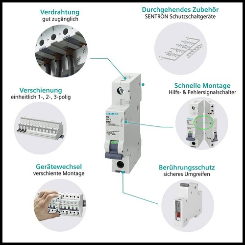 5SL4320-7 Siemens LS SCHALTER 10KA 3POL C20 Produktbild Additional View 4 L