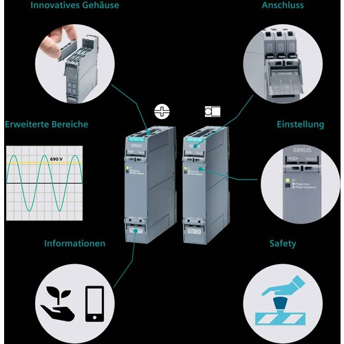 3UG5512-1AR20 Siemens Netzüberwachungsrelais Phasenausfall, - Produktbild Additional View 5 L