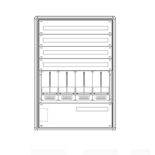 AMZV4-5D+RW MEHLER AMZV 4-5D+RW AP-ZÄHLERVERTEILER TN-NETZ Produktbild Front View L