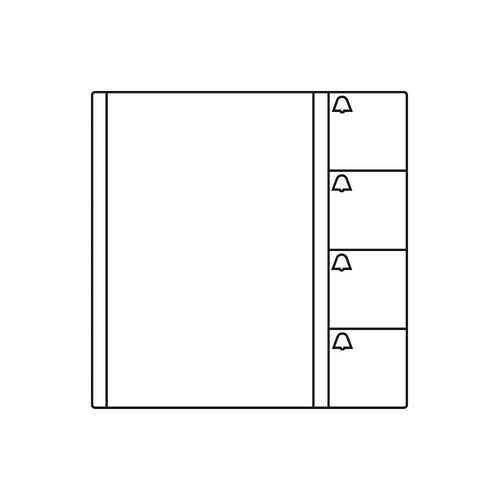 210005000-00 Siedle Tasten Modul TM 612 4 AG anthrazitgrau Produktbild Additional View 2 L