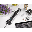 1391000516 Brennenstuhl Premium ALU Line 6fach schwarz *DE* 3m H05VV F3G1,5 USB, Produktbild Additional View 2 S