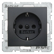47231606 BERKER SCHUKO-STECKDOSE M. SHUTTER S.1/B.3/B.7 ANTHRAZIT Produktbild Additional View 1 S