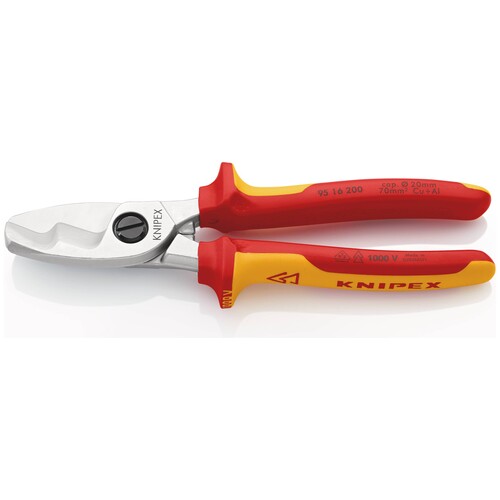 9516200 KNIPEX KABELSCHERE ISOL. 20MM/70MM2 VDE 1000V Produktbild Additional View 4 L