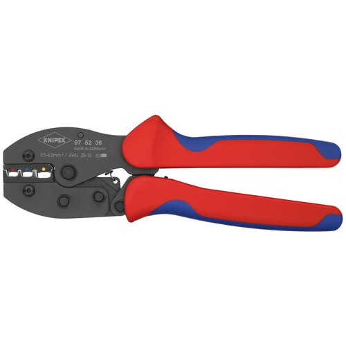 975236SB KNIPEX CRIMPZANGE PRECI FORCE ISOL. KABELSCHUHE 0.5-6MM Produktbild Additional View 3 L