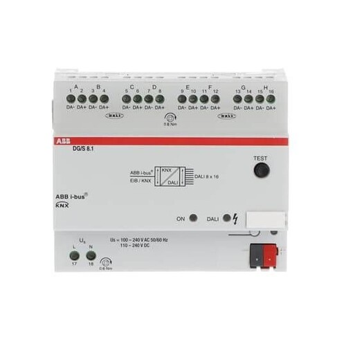 DG/S 8.1 BUSCH-JAEGER KNX DALI-GATEWAY 8-FACH Produktbild Additional View 1 L