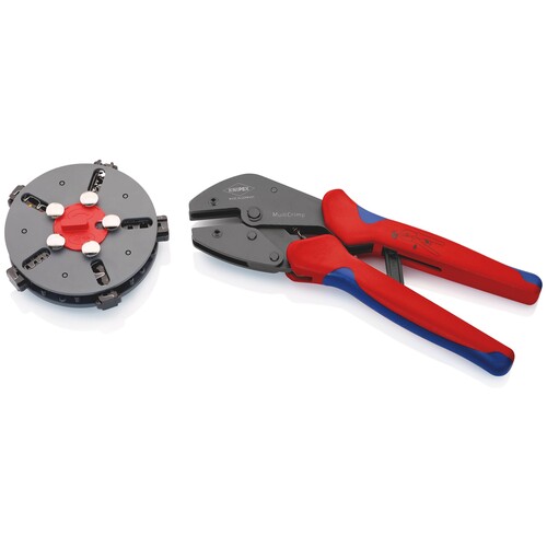 973302 KNIPEX MULTI CRIMPZANGE M. 5 EINSÄTZEN IM RUNDMAGAZIN Produktbild Additional View 4 L