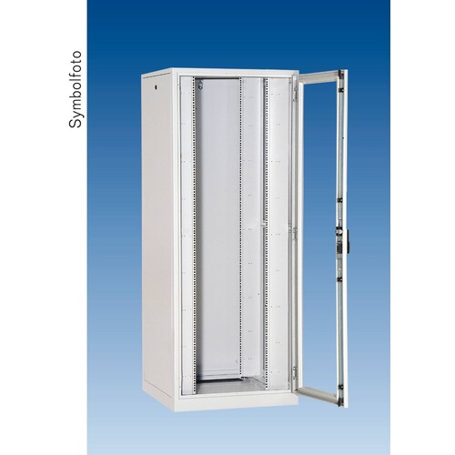 19RQK6208 ERA IT-Komplett-Standschrank 600X2050X800 DEKOR-RA. RAL7035 Produktbild Front View L