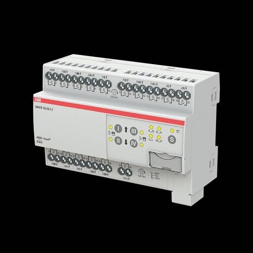 SAH/S16.16.7.1 ABB Schalt-/Jalousieaktor KNX 16-fach 16A Produktbild Additional View 1 L